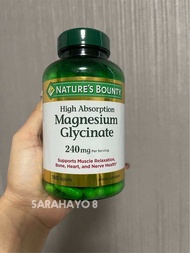 Nature's Bounty Magnesium Glycinate 240 mg, 180 Capsules