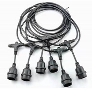 Dây Đèn LED Trang Trí Ngoài Trời E27 Trang Trí Quán Cafe Trà Sữa :Dài 5M/10 Đui - 10M/20 Đui