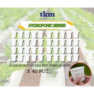 [40NOS-WHITE] [Fertigasi Hidroponik Sayur Daun Hydroponic] 47mm Mesh Hydro Pot Aquaponics Hydroponic