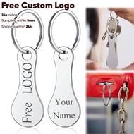 Free Personalized Metal Shopping Trolley Token Key Ring Removable Shopping Trolley Token Key Ring Ch