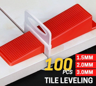 Alat Pasang Mozek 100PCS Reusable Plastic Ceramic Tile Leveling Clip 1.5mm / 2mm / 3mm / Wedge Tile 