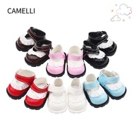 CAMELLI Doll Shoes, Replacement Lace Mini Shoes, Mini Leather 20cm Adhesive Shoes Children Toys