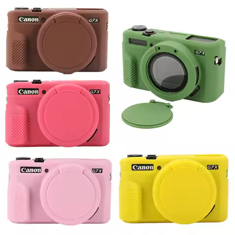 G7XII Soft Silicone Camera Body Case For Canon G7X II G7X Mark II G7X2 Rubber Protector Skin With Le