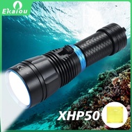 130000LM IPX8 Waterproof Professional Super Bright XHP90 LED Scuba Diving Flashlight Diver Underwate