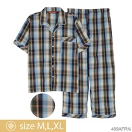 Josilins ชุดนอน ผู้ชาย ชุดอยู่บ้าน เสื้อแขนสั้น กางเกงขายาว  ลิขสิทธิ์แท้ Anker Stubert ผ้าวูเว่น ใส