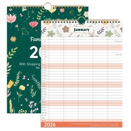 TEMU 1 Piece Of The 2026 A4 Family Calendar Featuring A 5-column Design, Uk Holidays, And Has A Flor