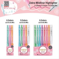 Zebra Pen Sarasa Clip Milk Color Set 0.5 (3 Colors (JJ15-3C-MK ) / 5 Colors (JJ15-5C-MK ) / 8 Colors