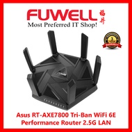 FUWELL - Asus RT-AXE7800 Tri-Band WiFi 6E Performance Router with 2.5Gbps LAN