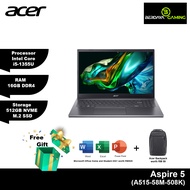 Acer Aspire 5 | A515-58M-508K | Intel Core i5-1355U | 16GB | 512GB | Intel Iris Xe | W11 | 15.6″ FHD Laptop - Steel Grey