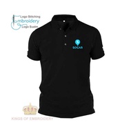 Baju Logo Sulam Polo T Shirt SOCAR Rental Car Vehicle Sedan T-Shirt Men & Women Cotton Design Logo E