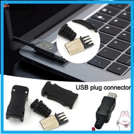 AURORY Mini USB Male Connector, 5Pin 4 In 1 Assemble USB 2.0 Jack, DIY Mini USB Jack Data Cable Conn