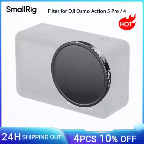 SmallRig Action 5 Pro Attachable CPL Filter for DJI Osmo Action 5 Pro / 4, 1/4 Effect Black Mist /UV
