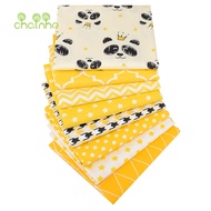 Chainho,Printed Twill Cotton Fabric,Patchwork Cloth,DIY Sewing Quilting Material,Yellow Cartoon Seri
