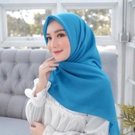 Hijab Segiempat Bella Square Polos Warna Terlengkap Hijau Wardah
