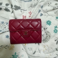 Chanel。cf紅色零錢包