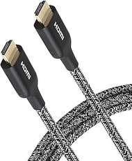 Philips Premium Certified HDMI Cable, 10 ft. 1080p 120Hz 4K 60Hz, 18Gbps Ethernet HDMI 2.0, Gold Connectors, Braided Cable, for TV, Monitor, Laptop, PS4, PS5, Xbox One X S, SWV6320P/27