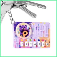 Mini Turntable DJ Keychain Cute Cartoon Backpack Charm DJ Disc Player Keychain for Kids Boys Girls C