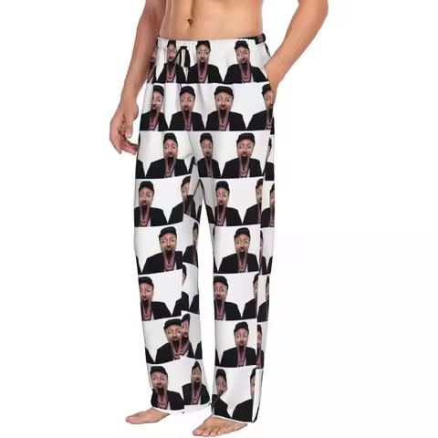 Custom NOSTALGIA CRITIC WOJAK FUNNY MEME SOYLENT SOY REDDIT 4CHAN Men Pajama Pants Lounge Sleep Slee