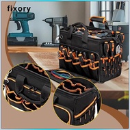 [fixory] 16.93'' Tool Organizer Folding Housekeeping Tote for Builder Framer Cleaners