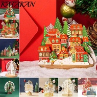 KATAKAN Christmas  Greeting Card, Paper with Envelope Merry Christmas Blessing Cards, Creative Craft