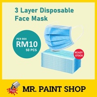 3-Layer Filter Disposable Face Mask (50pcs) by MR PAINT SHOP