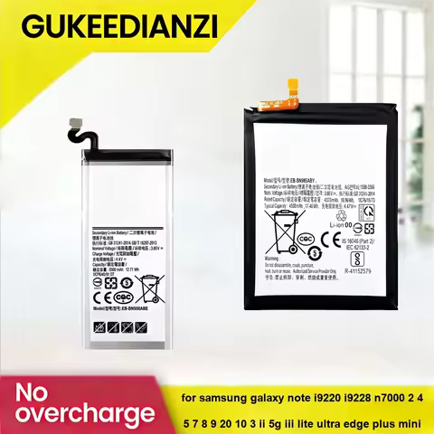 Battery For Samsung Galaxy Note I9220 I9228 N7000 2 4 5 7 8 9 20 10 3 II 5G Iii Lite Ultra Edge EB-B