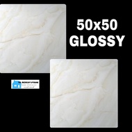 KERAMIK LANTAI 50X50 BABYLONE BEIGE MOTIF GRANIT Marmer