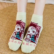 Anime Demon Slayer Kimetsu No Yaiba Sock Short Socks Cosplay Prop Cartoons Anime Kamado Tanjirou Kamado Nezuko Cotton Socks Halloween