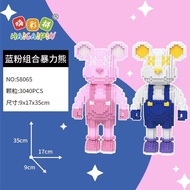 Bộ lego lắp ráp gấu ĐÔI bearbrick 35CM tặng kèm búa có sách hướng dẫn chi tiết lêgo bearbrick ĐÔI ca