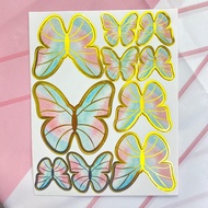 Dekorasi Kupu-kupu Kue Ulang Tahun Lukisan Kertas Buket Decoration Butterfly Toppers Cake Bucket Isi