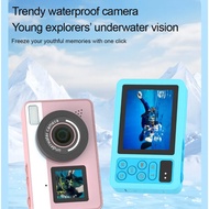 New waterproof camera 2.8-inch HD screen front and back dual cameras for selfies IP68 waterproof to 
