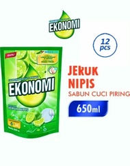 ekonomi cair 650 ml 1 Dus 12 pcs sabun pencuci piring
