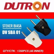 Steker Gepeng / Steker Biasa Dutron Warna Putih - DV-SBA-01-P