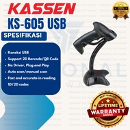 BARCODE SCANNER KS-605 1D/2D AUTO SCAN USB CABLE + KASSEN STAND