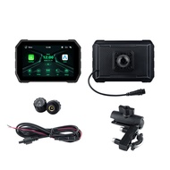EKIY จอแสดงผลมอเตอร์ไซค์ GPS นำทาง 5 นิ้ว กันน้ำ รองรับ Android Auto และ Apple Carplay แบบพกพา