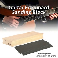 Guitar Radius Fret Leveling Kit | Dual Radius Sanding Block & 600 Grit Sandpaper | Professional Fret