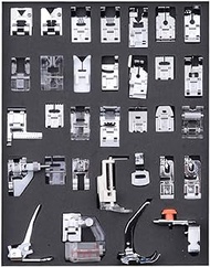 Decdeal 32 Pcs Sewing Machine Presser Feet Set, Professional Sewing Crafting Presser Foot Feet for Janome Brother Singer Sewing Machine Parts &amp; Accessories, Blind Stitch Darning Presser Feet Kit Pres