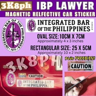 IBP 3M REFLECTIVE STICKER &amp; IBP REFLECTIVE MAGNETIC CAR STICKER - INTEGRATED BAR OF THE PHILS.