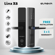 Eureka Digital Door Lock Linx X8 Fingerprint Card Passcode Bluettoh Phone WIFI Free Installation 2 Years Warranty