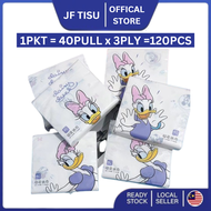 Disney Daisy Duck Cartoon Pocket Tissue 160 Sheets 4 Ply Handkerchief Tissue Travel