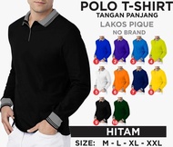 Kaos polo shirt polos lengan panjang | Kaos berkerah pria | Kaos seragam kerah kombinasi misty abu