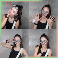 [APJ] New Cosplay Glasses Vertigo Pattern Funny Decorative Glasses Anime Dizzy Eyeglasses Birthday P