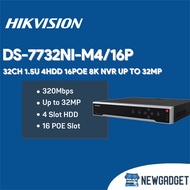 HIKVISION DS-7732NI-M4/16P 32CH 1.5U 4HDD 16POE 8K NVR UP TO 32MP