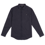 OASIS เสื้อเชิ้ตชาย แขนยาว ลายทาง ผ้าCotton 100% รุ่น MWLB-4674 สีดำ