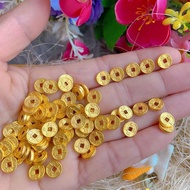 Diy charm gold 916 Five Emperor Coins Transfer Beads Bracelet Gold Coin /gold 916
