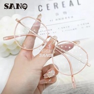 【Replaceable Lenses】COD (San9)Korean Metal Circular Frame Eyeglasses for Women
