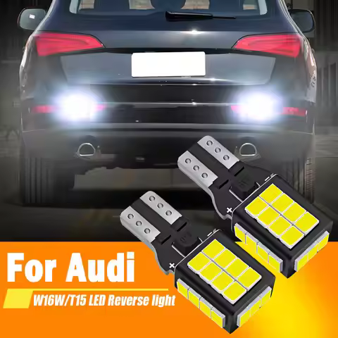 2pc CANbus No Error For Audi A1 8X A3 8P A4 B8 B9 A5 A6 C6 C7 A8 Q2 Q3 Q5 TT 8J LED Backup Light Blu