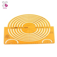 [Baosity] PLASTIC LARGE ISOMETRIC ELLIPSE DRAWING STENCIL STUDENTS MATH RULER CRAFT Yellow 4352