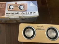 *音樂設備*多媒體立體音響喇叭～電腦、Ipod、Mp4、Mp3、耳機、SD  Card、USB、EQ、FM皆可