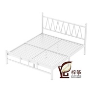 Apartment 1.8m Luxury Net Rental Room Art Double Bed Bed Red 1.5m 1.2m Style ins Simple Iron Light B